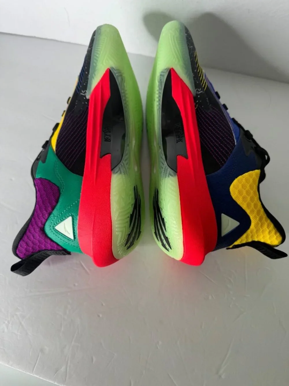 NIB Anta Kai 1 Speed Black Green Sneakers Men's US 10 AEU 44 Colorful